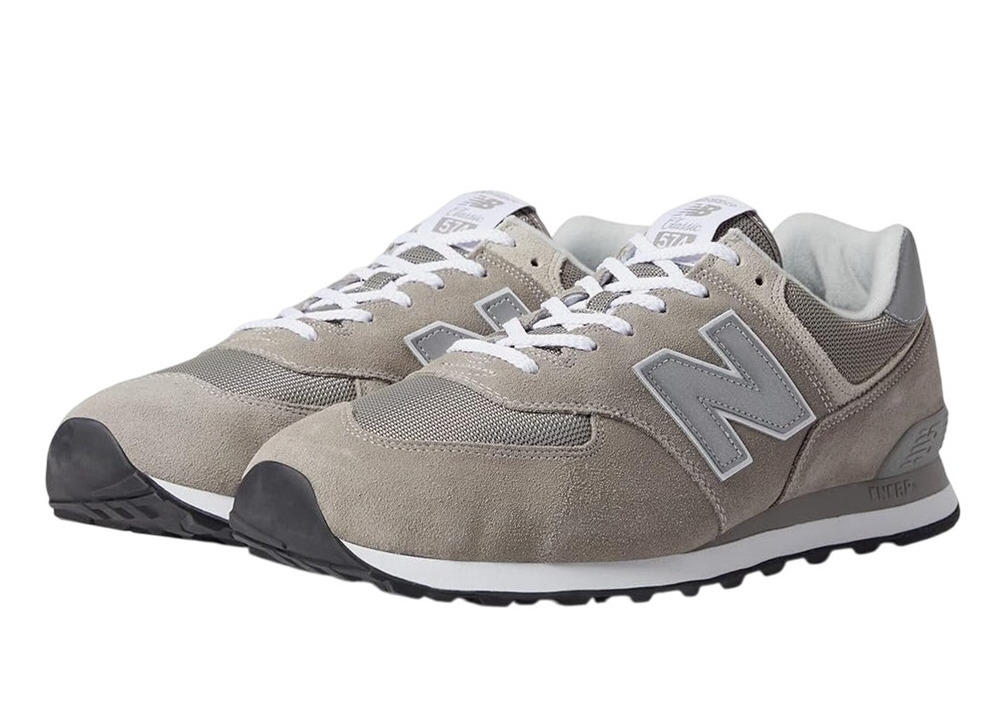 New Balance Boys Classics 574 Core Sneakers US 5.5 EU 38 Grey White Athletic NIB